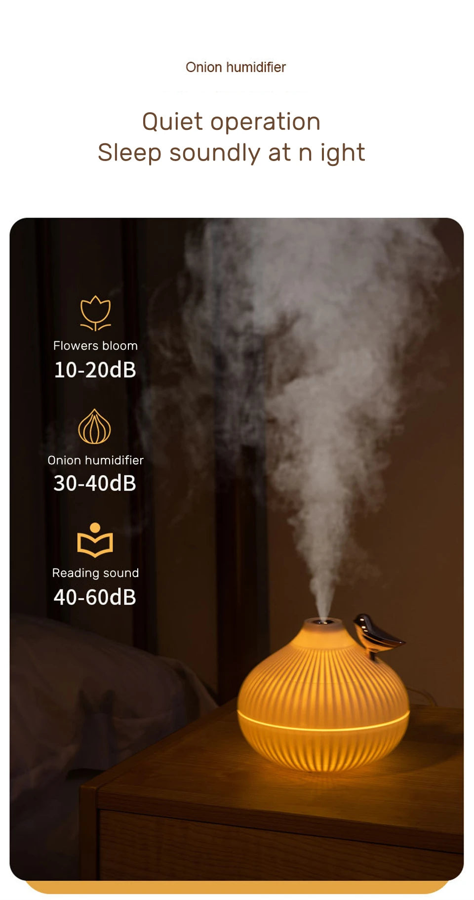 Ember & Glow USB Aroma Diffuser – 300ml Cool Mist with Warm LED Night Light