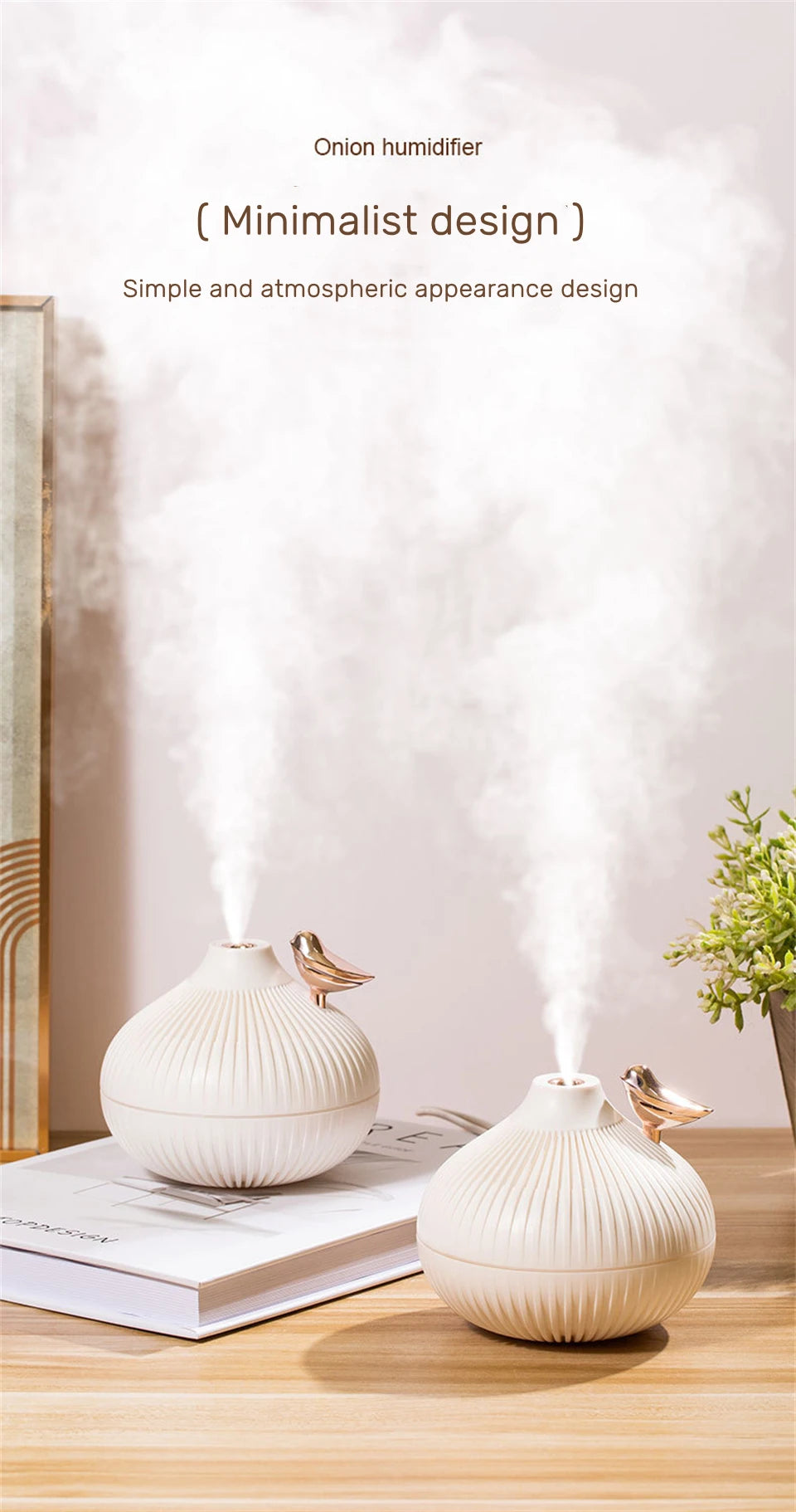 Ember & Glow USB Aroma Diffuser – 300ml Cool Mist with Warm LED Night Light