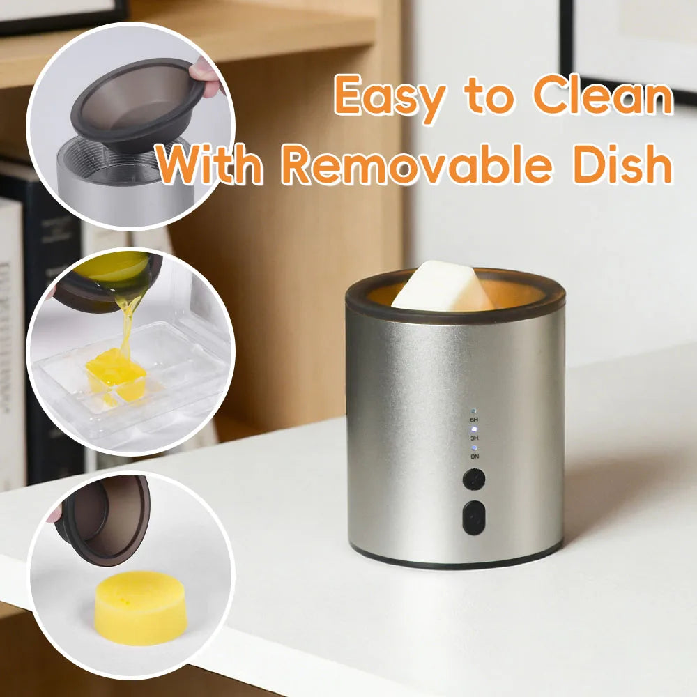 Ember & Glow Wax Melt Warmer — USB Electric Aroma Heater with RGB Mood Light
