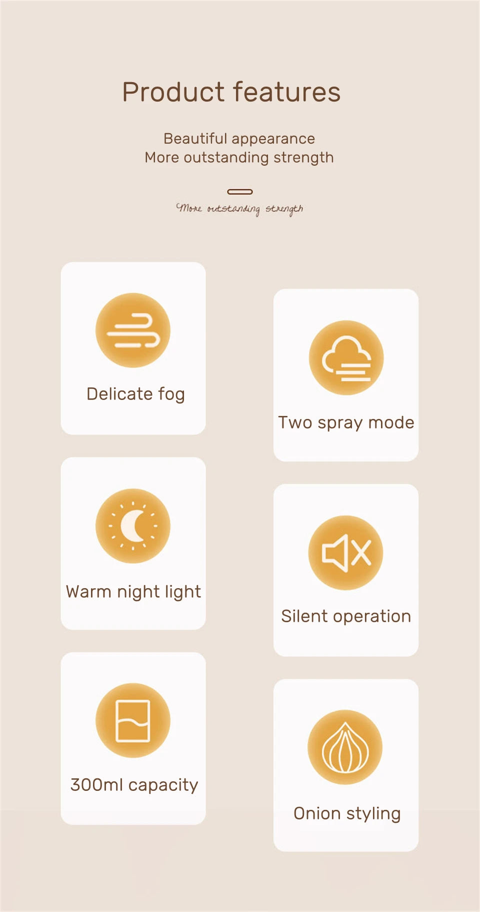 Ember & Glow USB Aroma Diffuser – 300ml Cool Mist with Warm LED Night Light