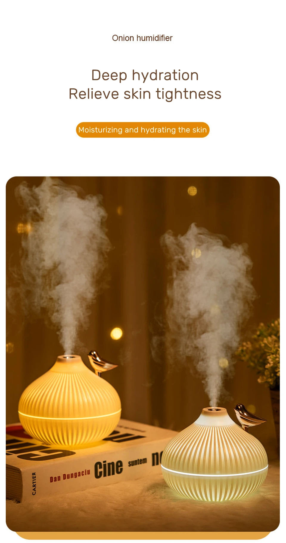 Ember & Glow USB Aroma Diffuser – 300ml Cool Mist with Warm LED Night Light